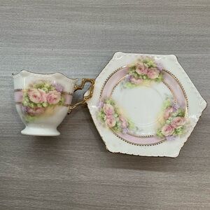 ANTIQUE B. RAINEY TEACUP AMD SAUCER‎